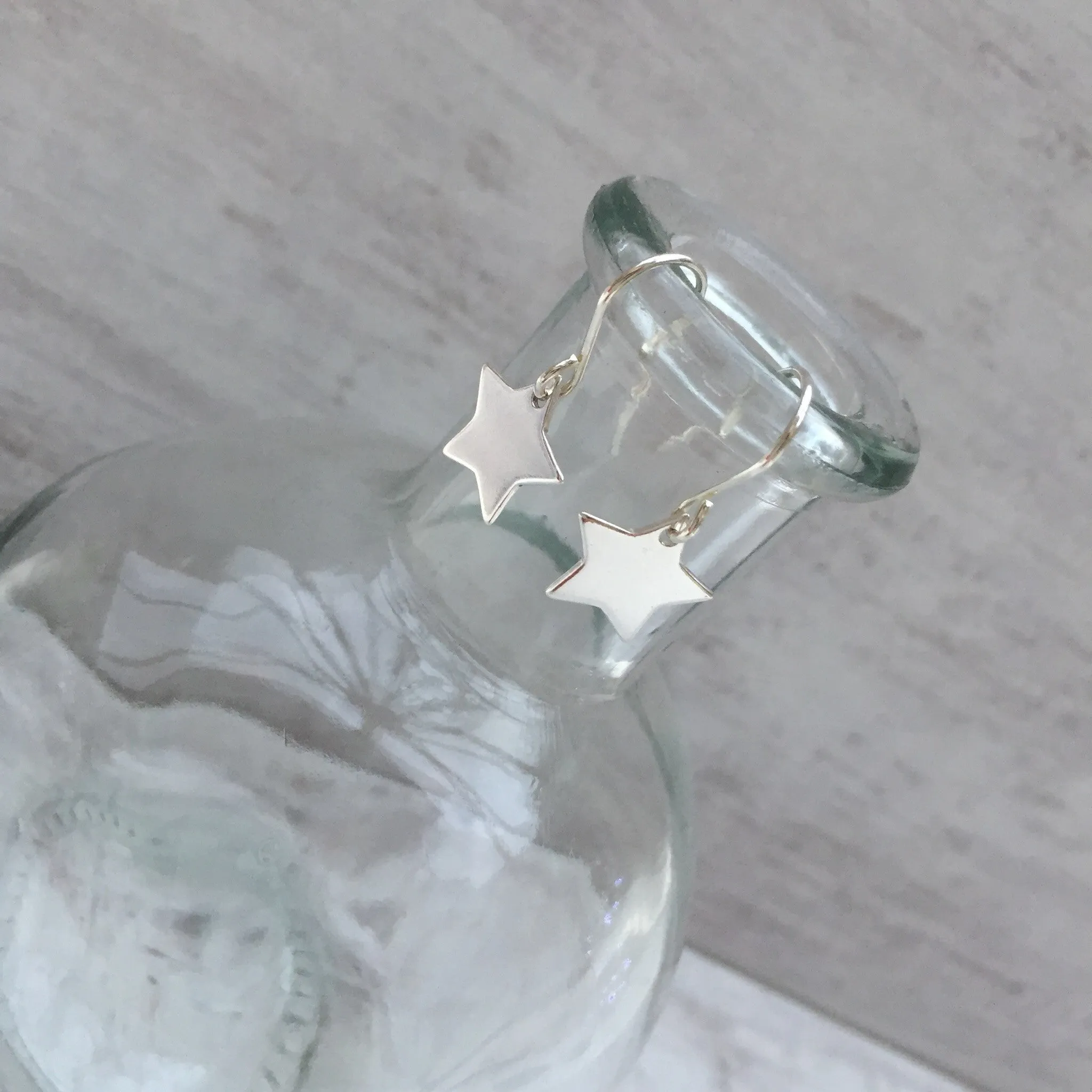 Silver Star Earrings