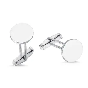 Simple Geometric Cufflinks in Silver Handmade Jewelry Gift