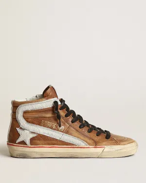 slide horsy star and wave laminated list line - cognac/white/ice