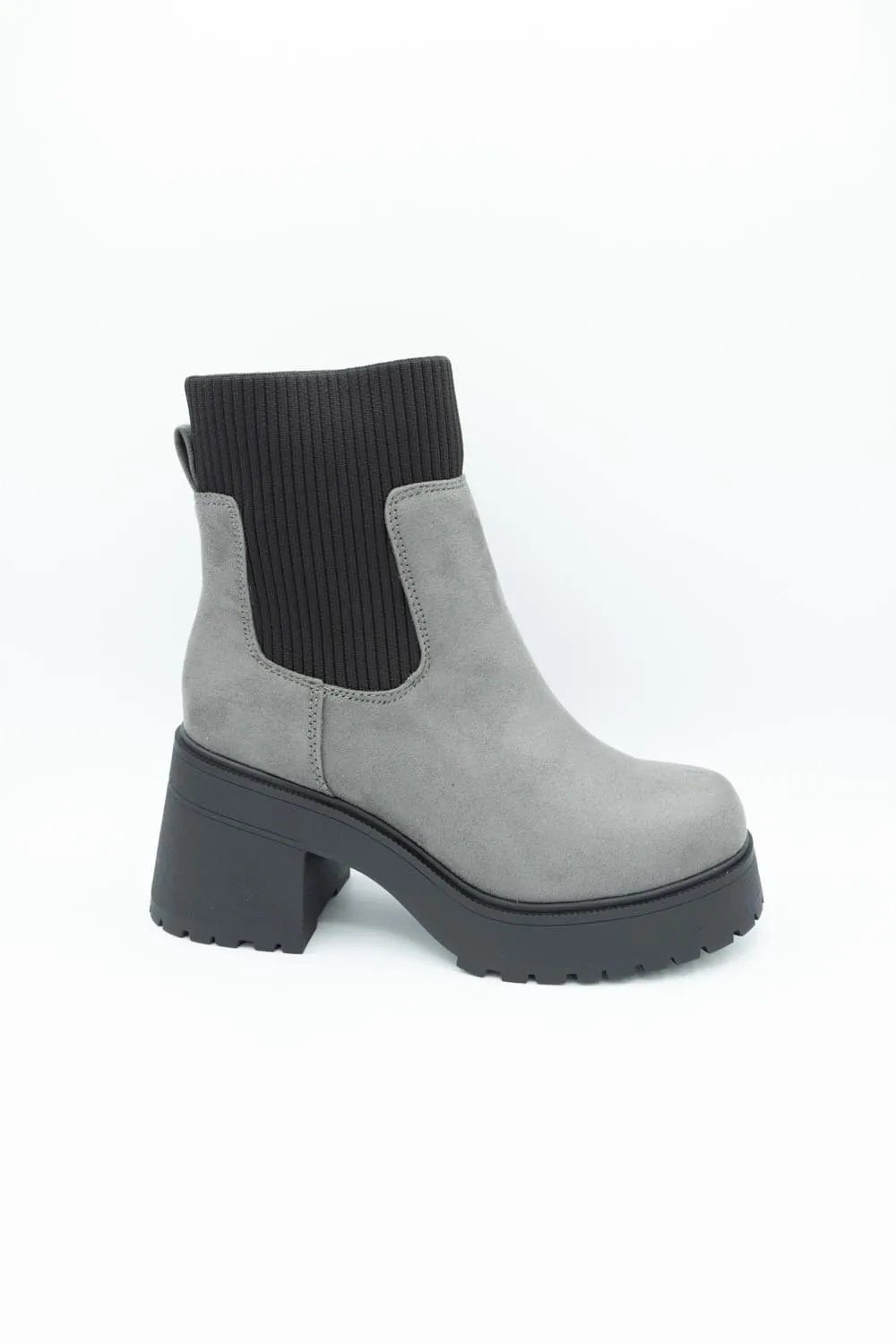 Soda Super Platform Booties for Women in Charcoal | SUPER-S DEEP CHA