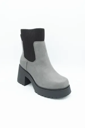 Soda Super Platform Booties for Women in Charcoal | SUPER-S DEEP CHA