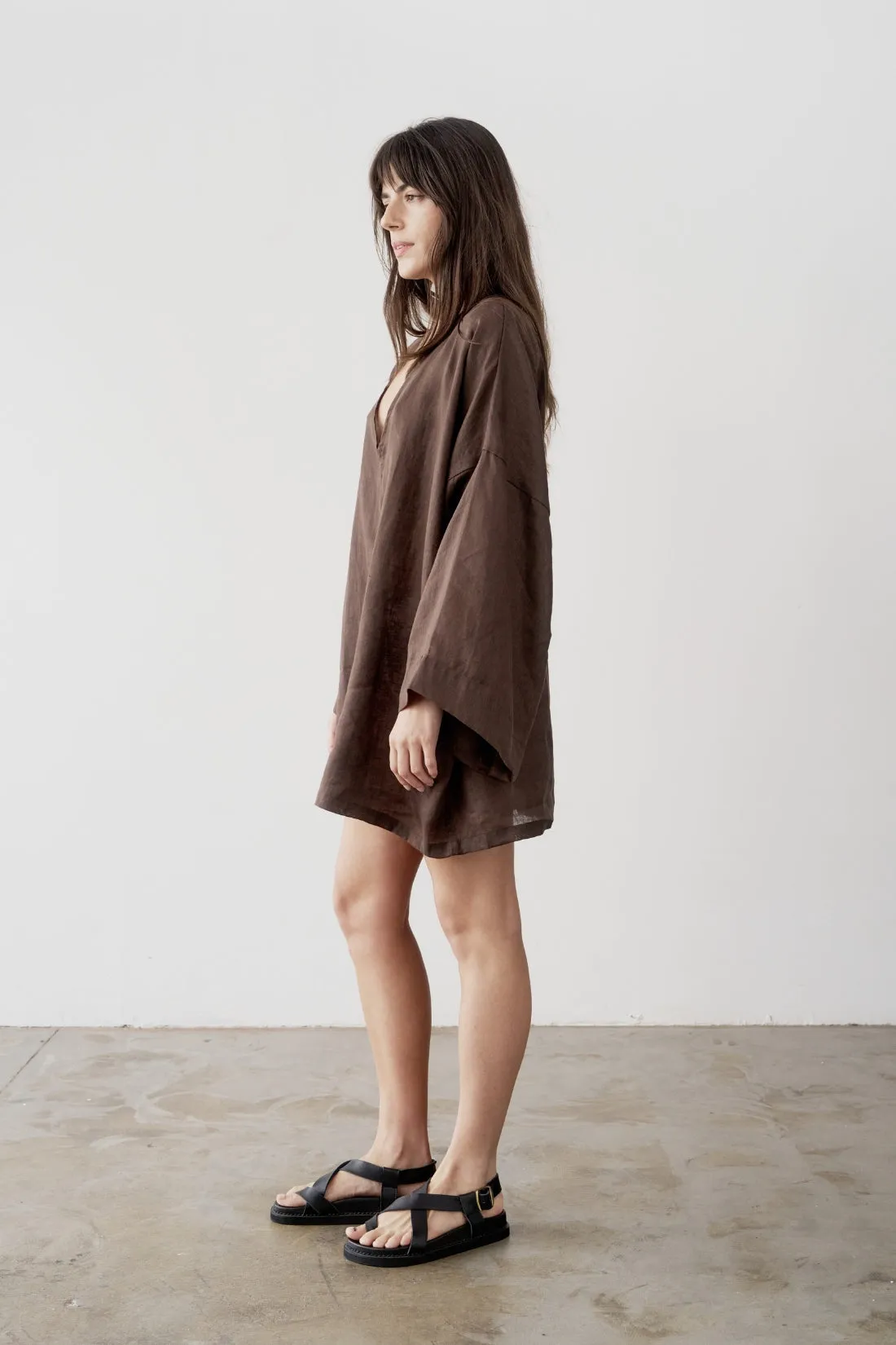 Sofia Linen Tunic Cacao