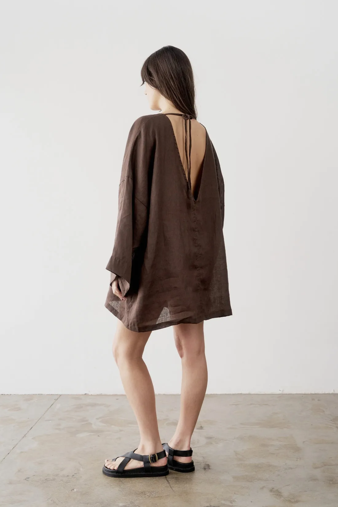 Sofia Linen Tunic Cacao