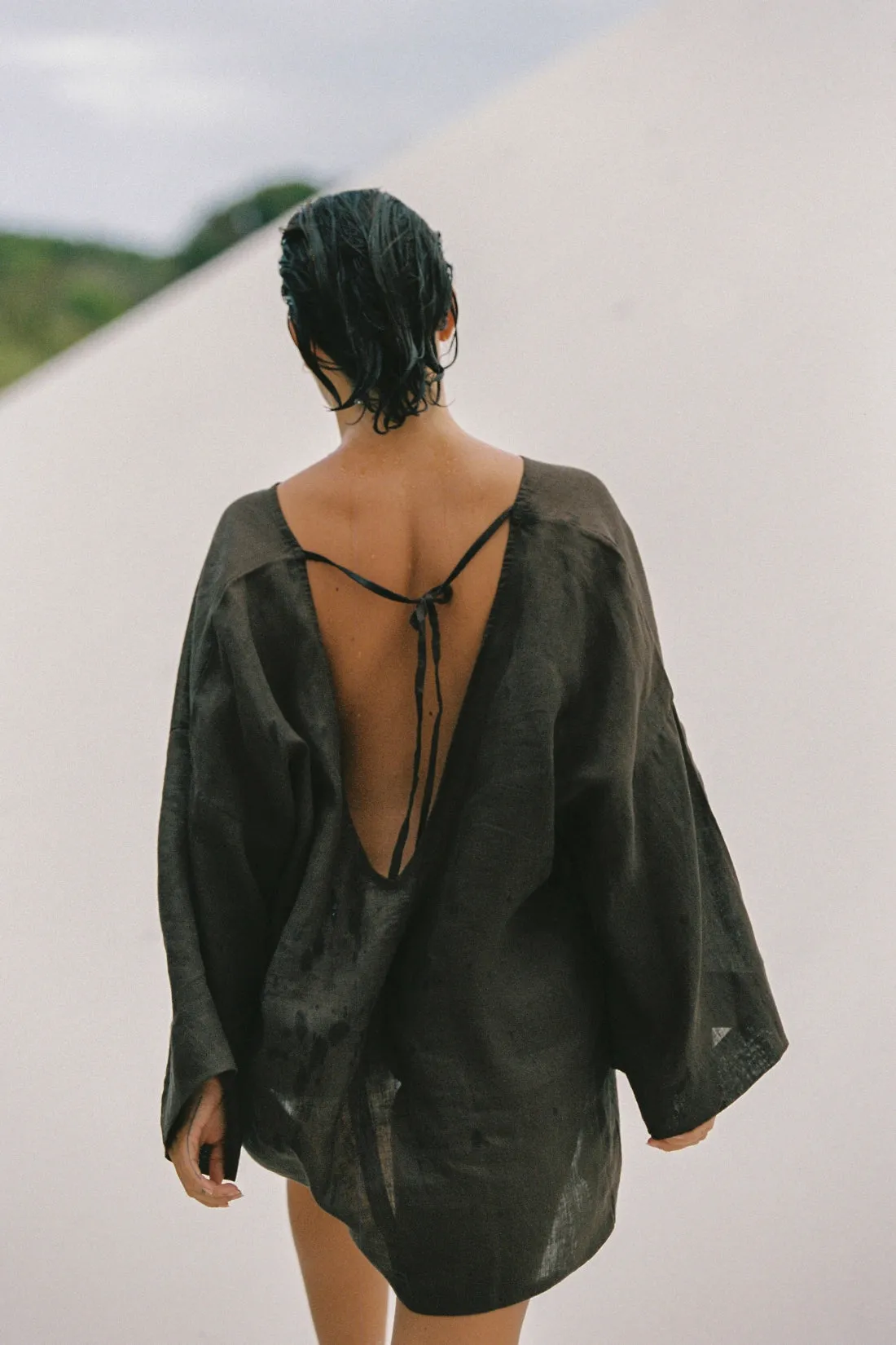 Sofia Linen Tunic Cacao