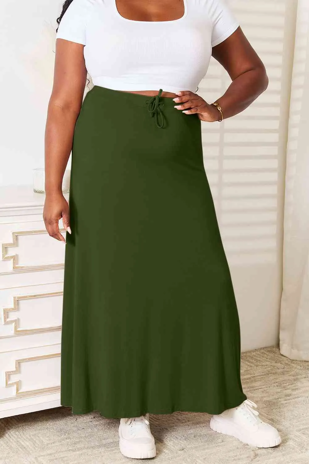Soft and Sweet Maxi Skirt- 3 Colors (Taupe, Green, Black)