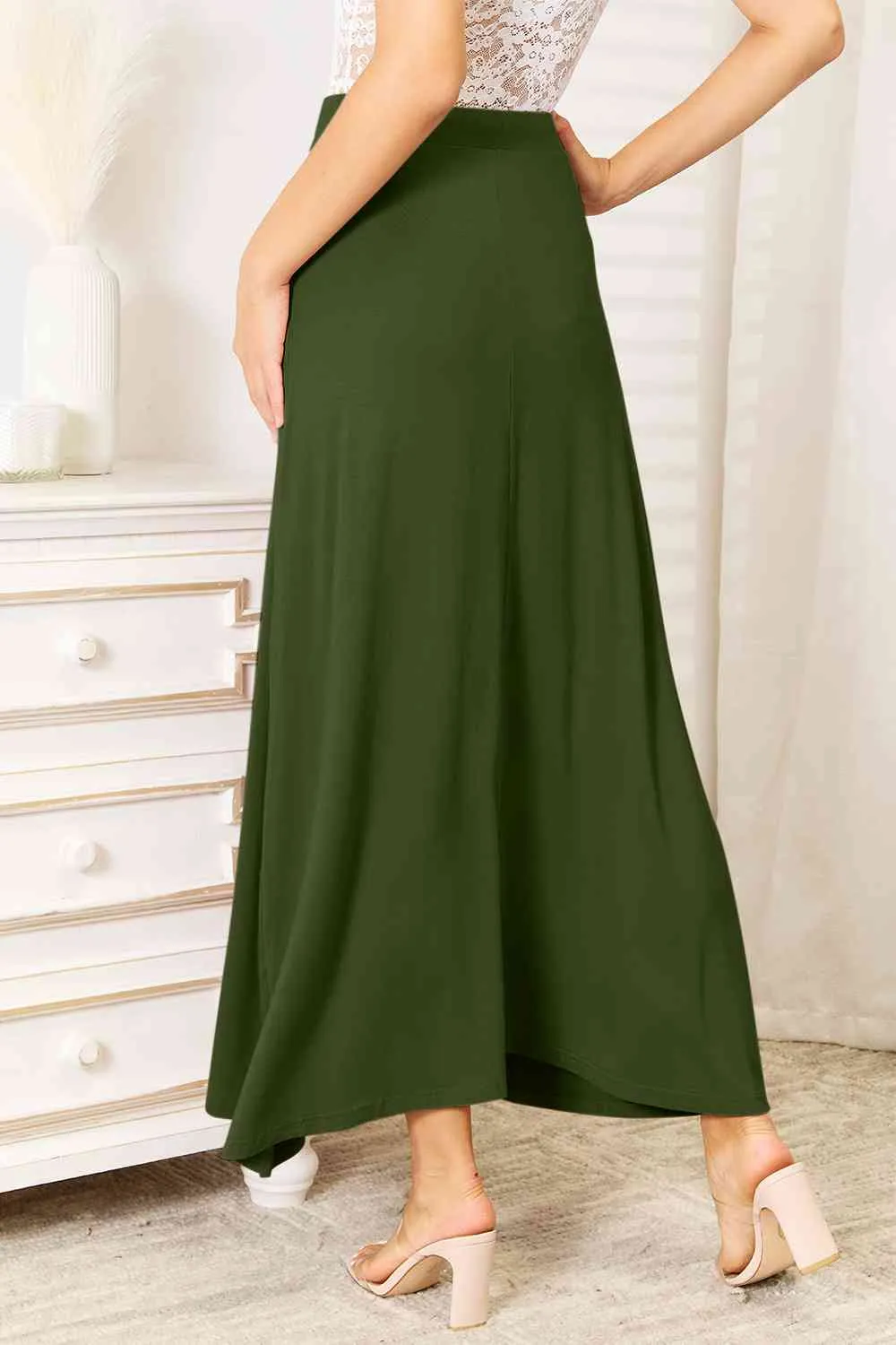 Soft and Sweet Maxi Skirt- 3 Colors (Taupe, Green, Black)