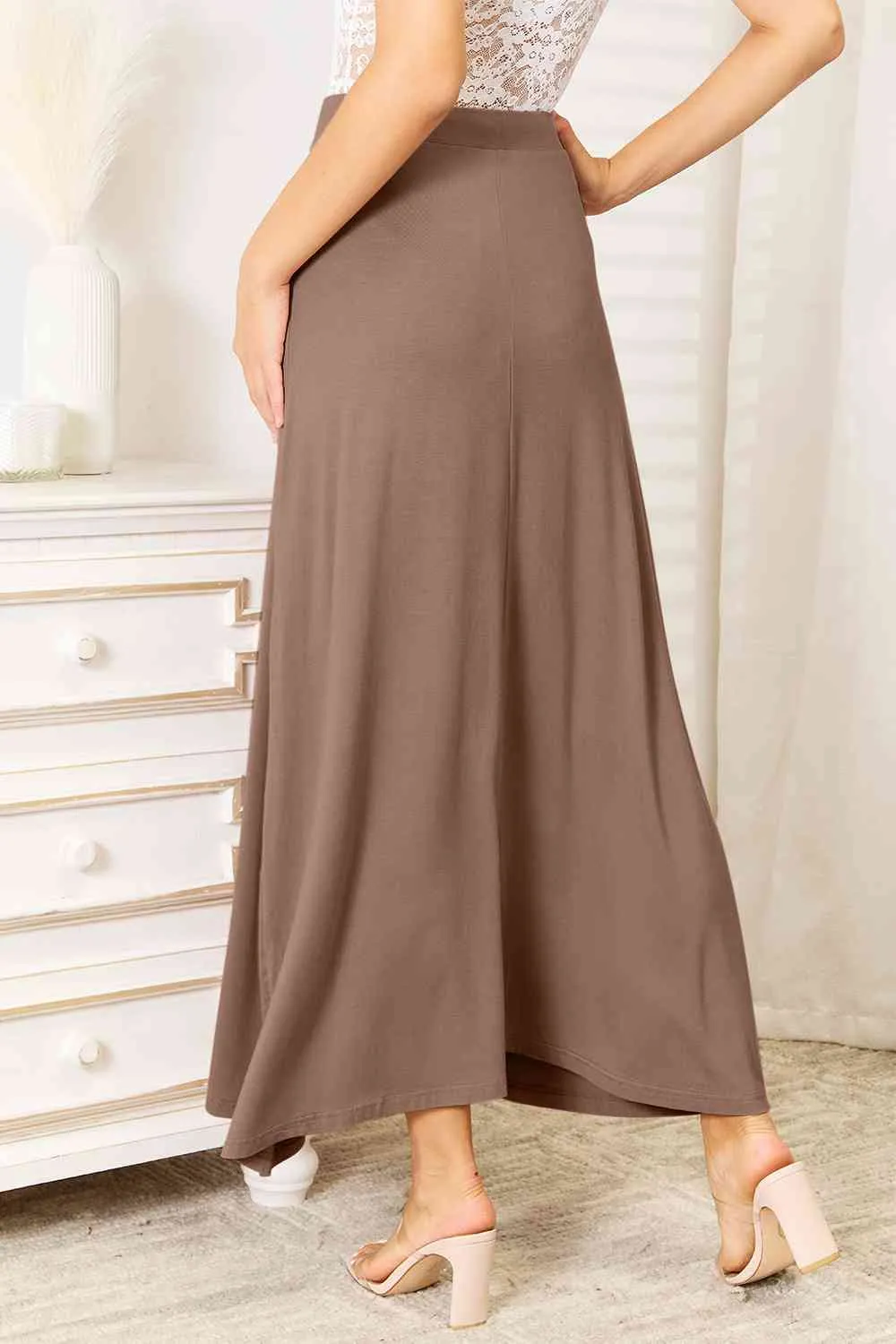 Soft and Sweet Maxi Skirt- 3 Colors (Taupe, Green, Black)