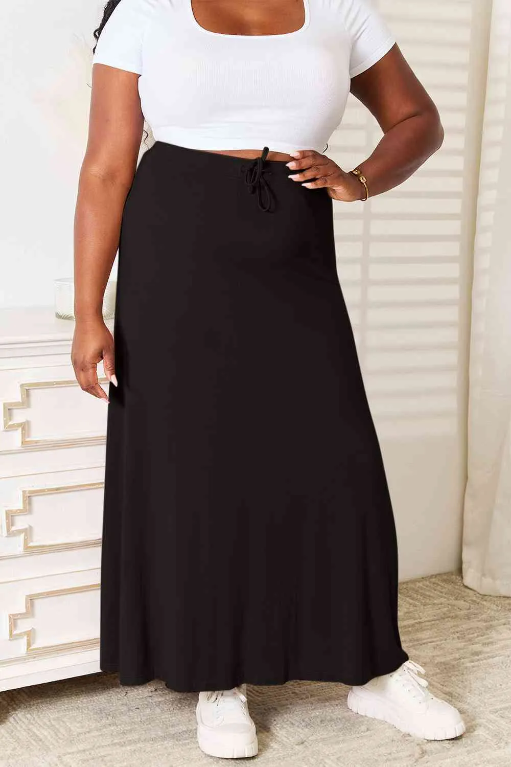 Soft and Sweet Maxi Skirt- 3 Colors (Taupe, Green, Black)