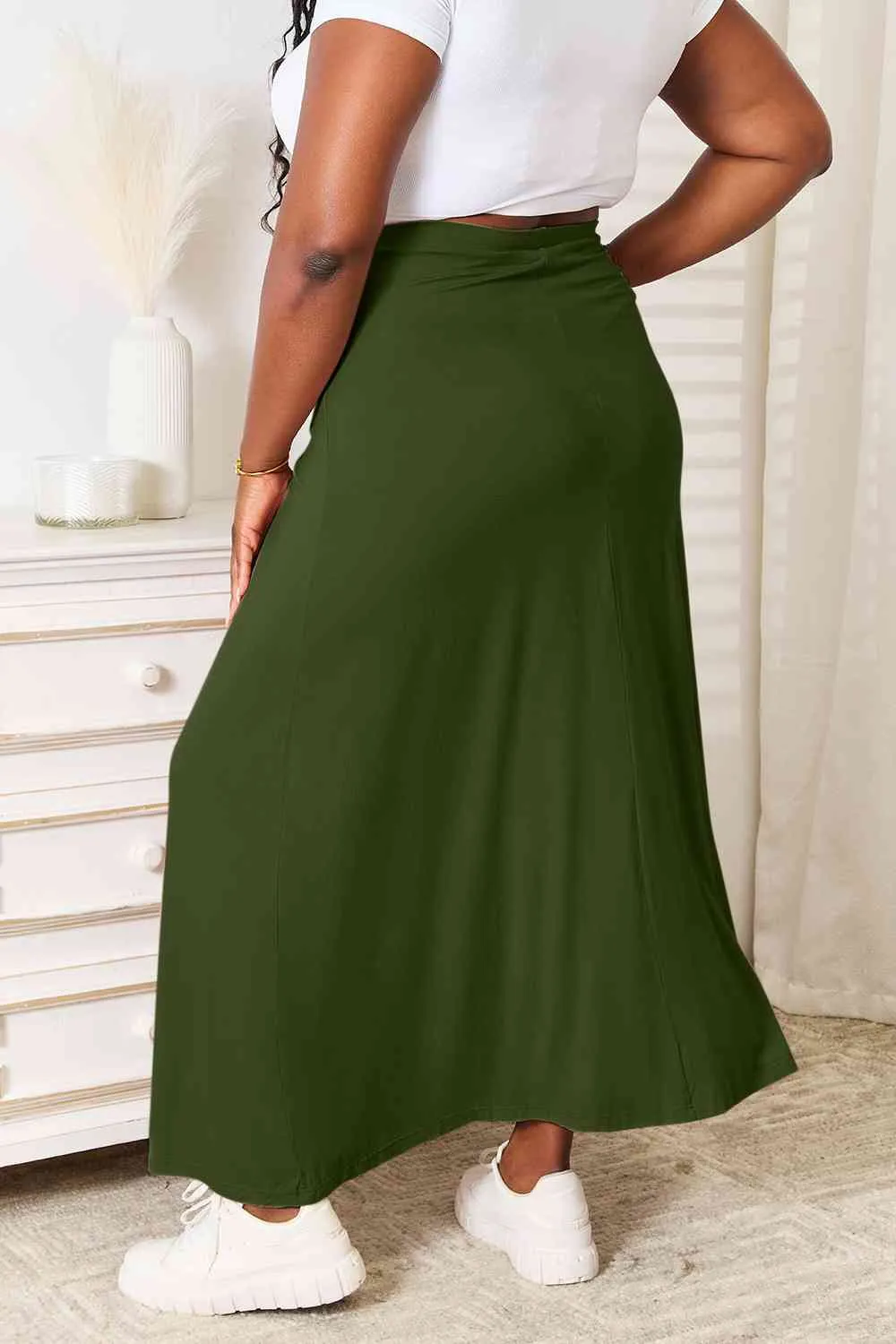 Soft and Sweet Maxi Skirt- 3 Colors (Taupe, Green, Black)