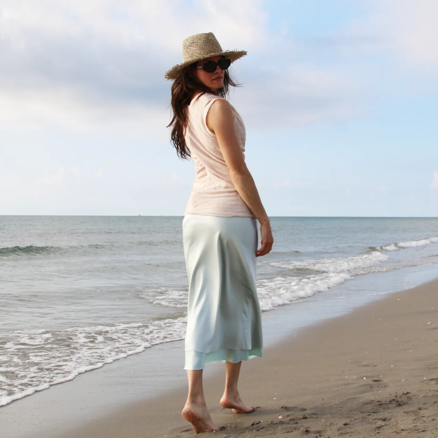 Soft Petal Draped Blouse