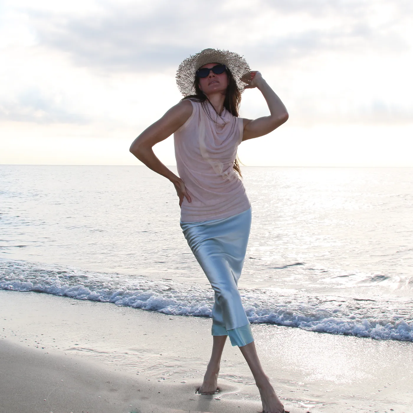 Soft Petal Draped Blouse