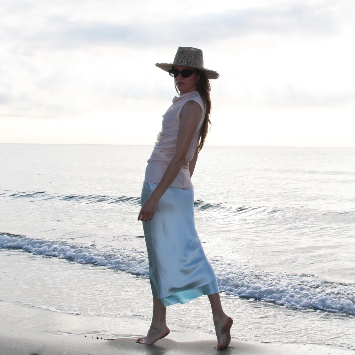 Soft Petal Draped Blouse