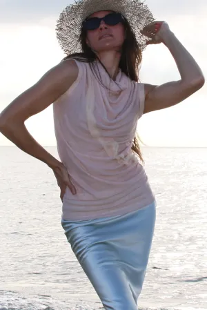 Soft Petal Draped Blouse