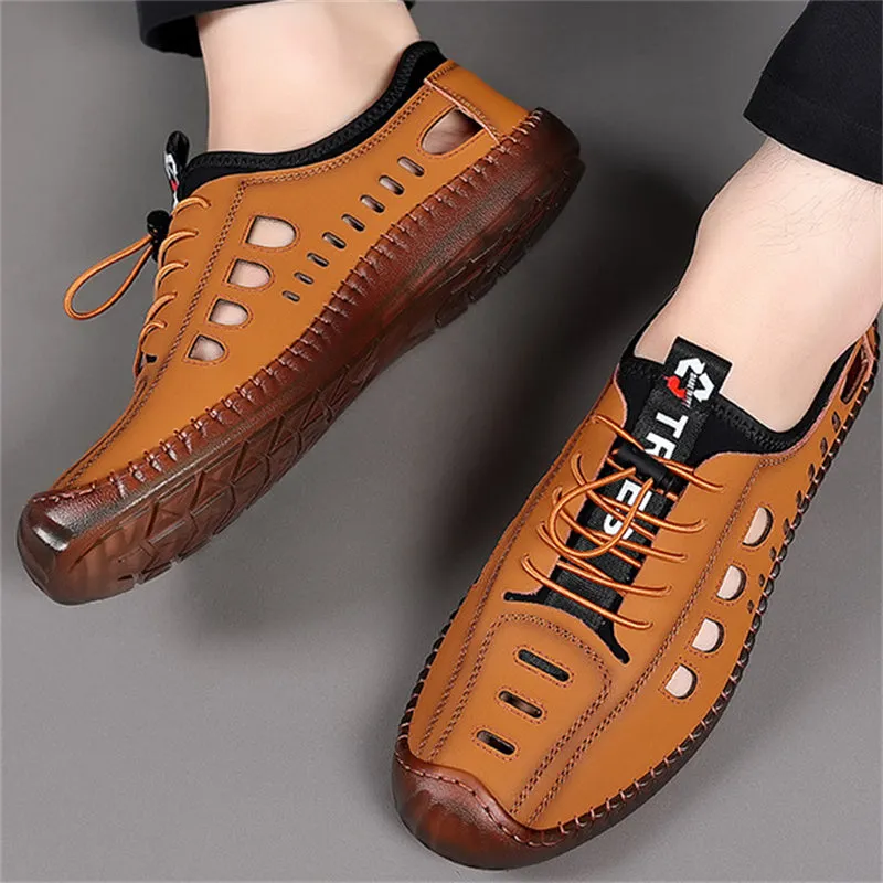 Soft Sole Solid Color Hollowed-Out Sandals