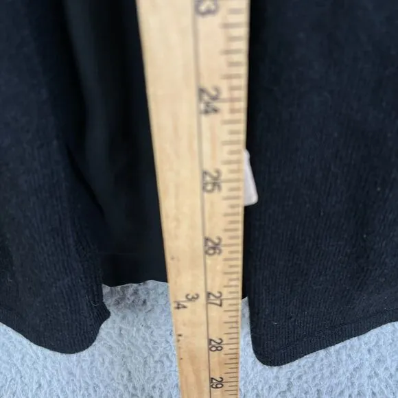 Soft Surroundings Sweater Women Small Black A-Line  Wool Blend Ribbed High Low