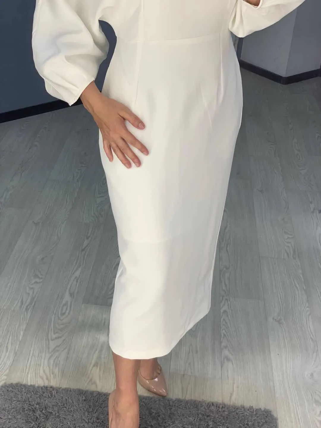 Solid Color Dress Women Slim Dress