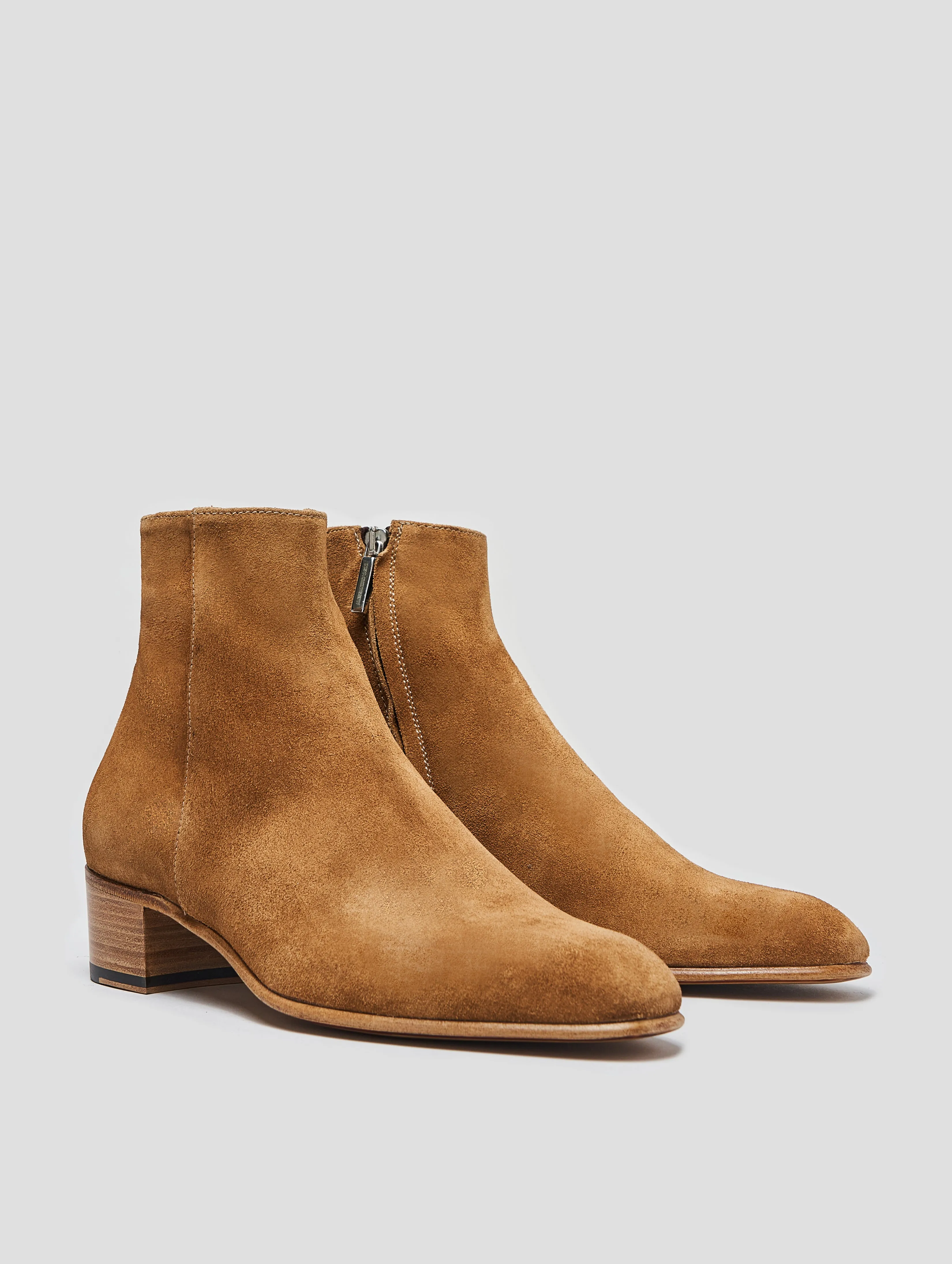 SONNY 40MM ANKLE BOOT IN TOBACCO SUEDE