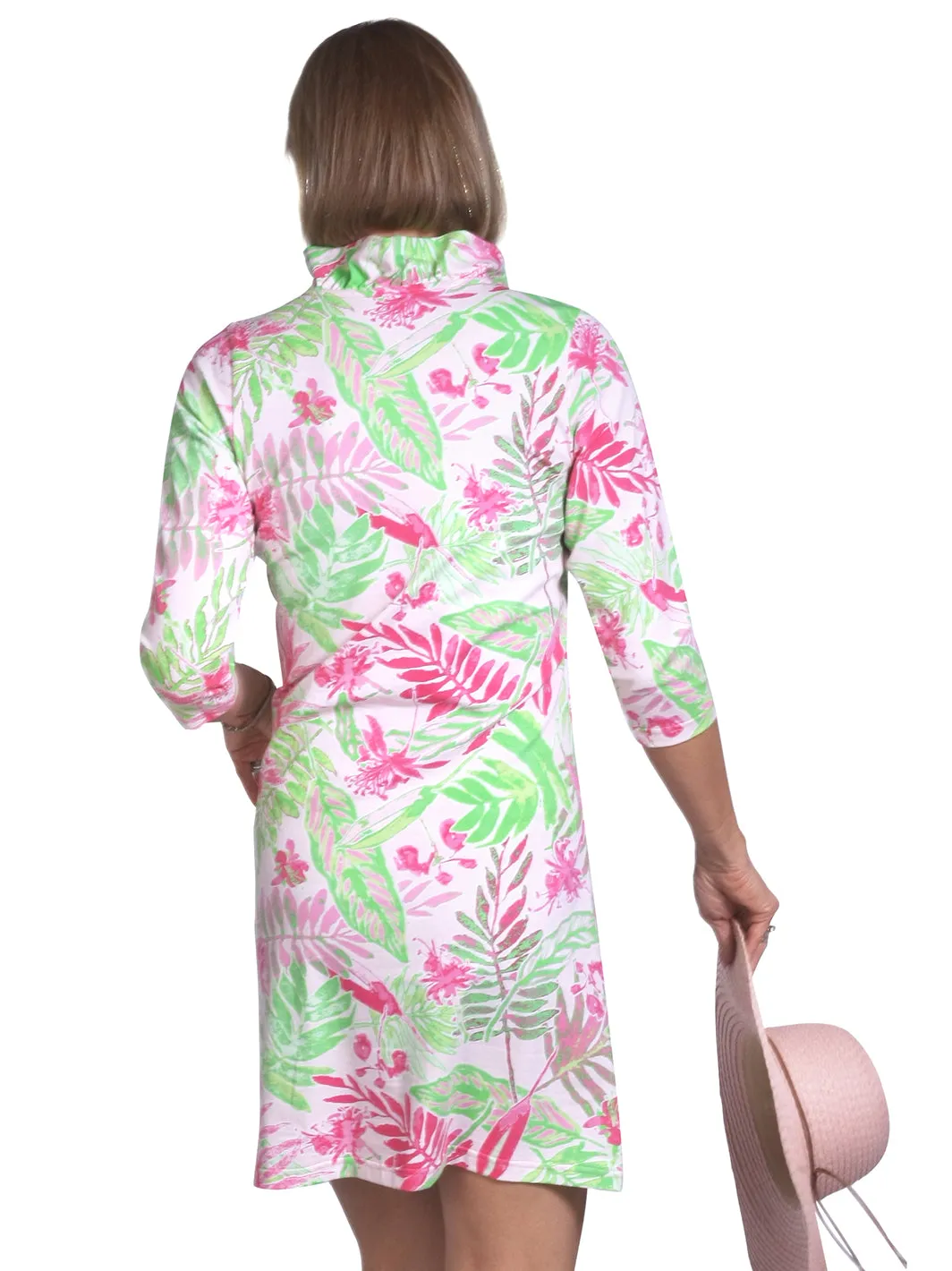 Sophia Ruffle Sheath Palm Daze