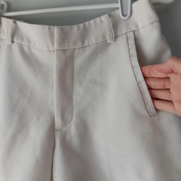 Sophie Rue Shorts Lined Textured Pockets 4&quot; Inseam 10&quot; Rise White Medium