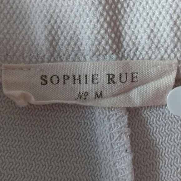 Sophie Rue Shorts Lined Textured Pockets 4&quot; Inseam 10&quot; Rise White Medium