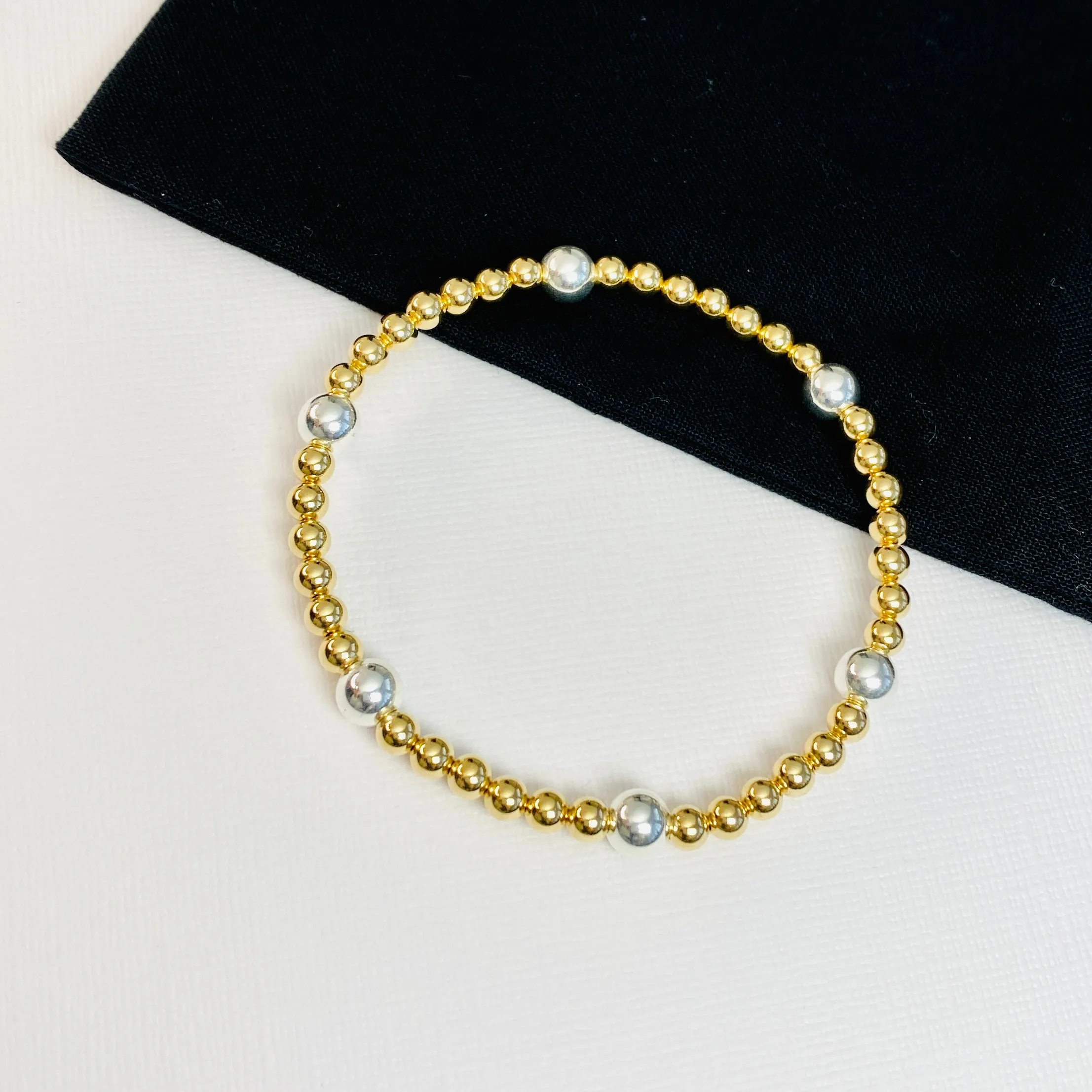 SPHERE | Gold and Silver Bead Bracelet