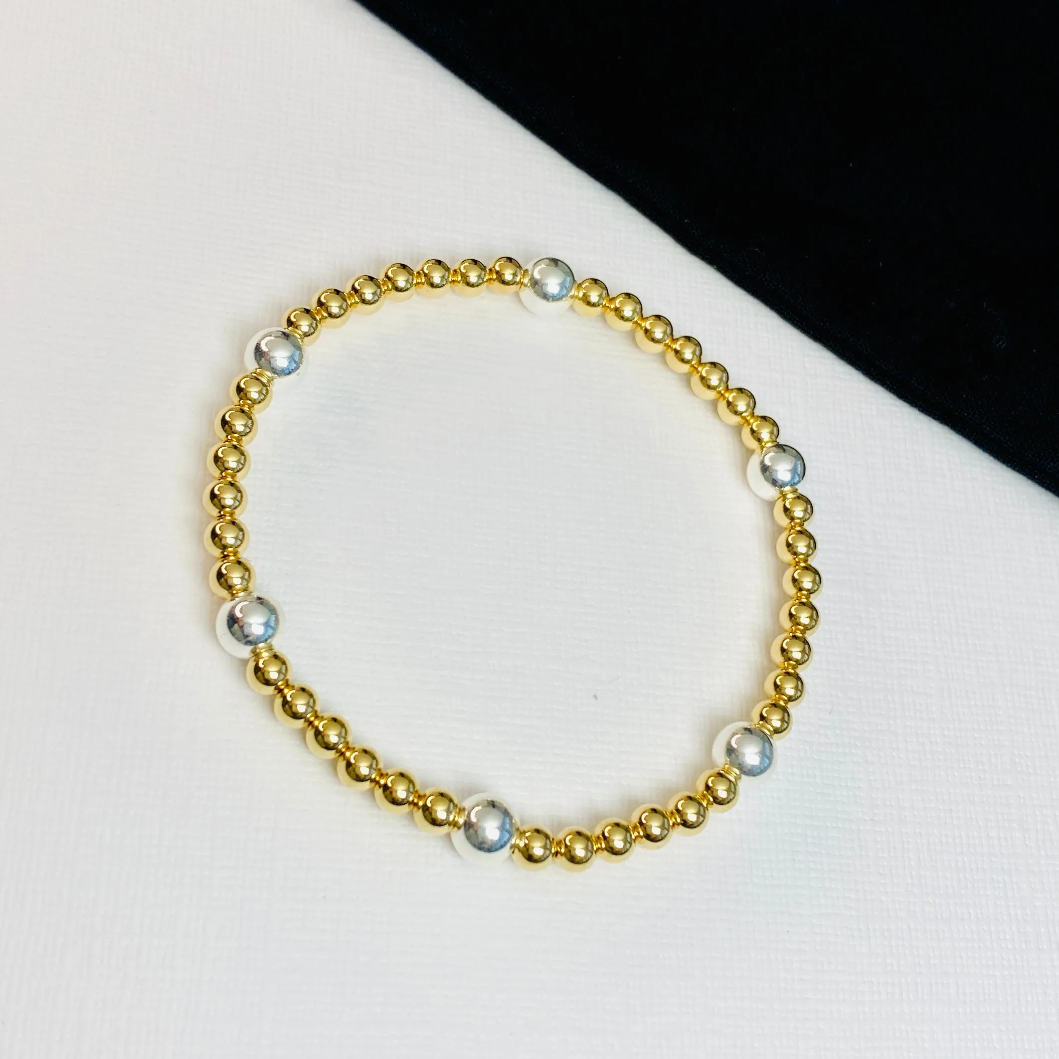 SPHERE | Gold and Silver Bead Bracelet