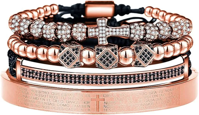 Stainless Steel Crown Bracelets for Men