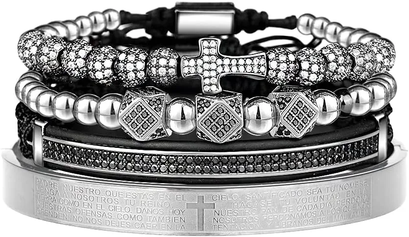 Stainless Steel Crown Bracelets for Men