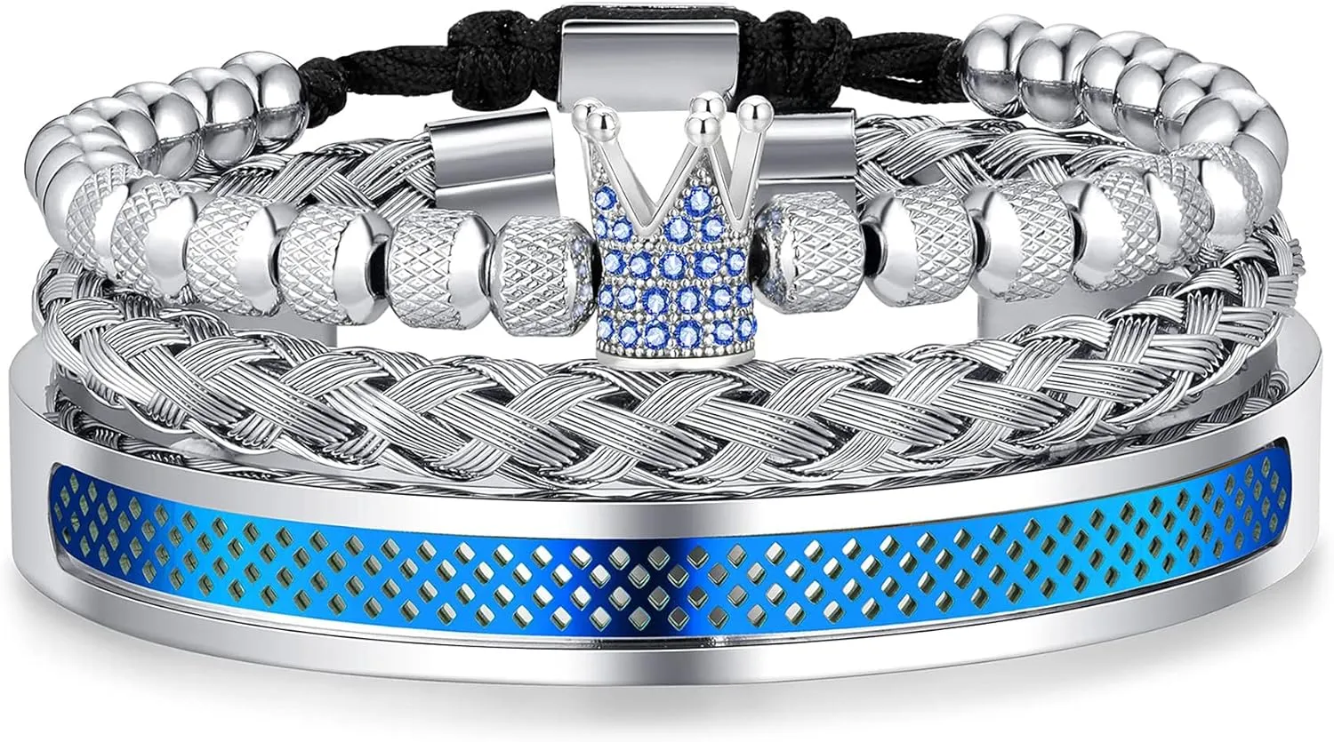 Stainless Steel Crown Bracelets for Men