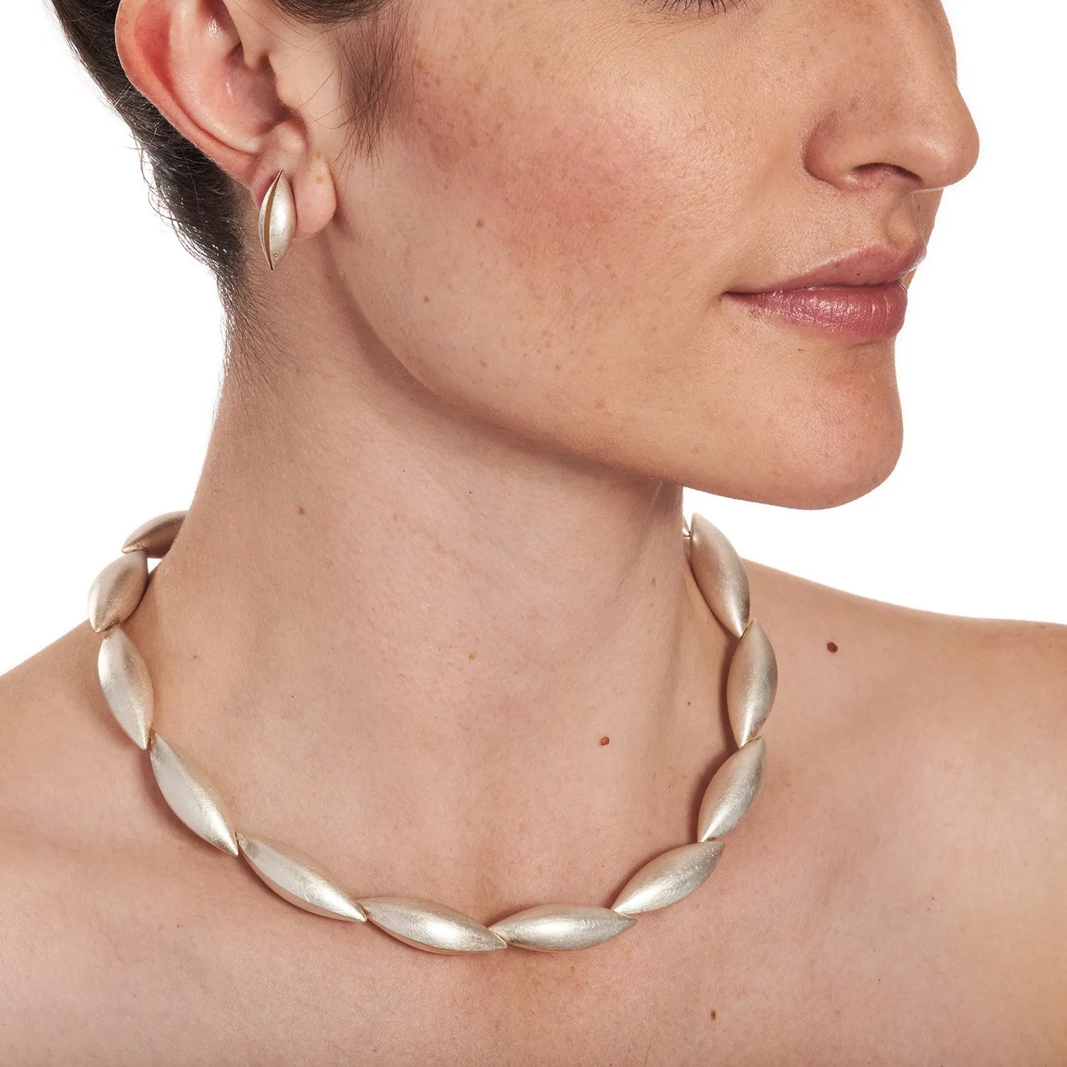 Sterling Silver Cocoon Collier~15 Pods