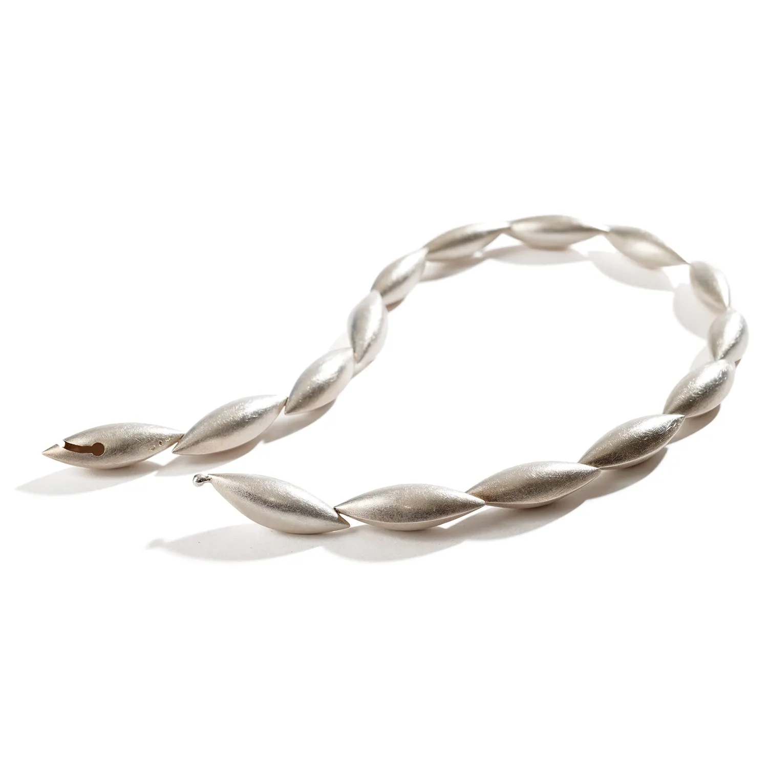 Sterling Silver Cocoon Collier~15 Pods