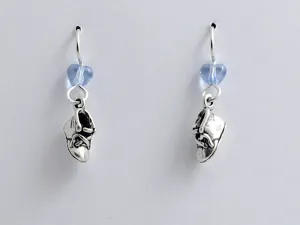 Sterling Silver tiny baby shoe dangle earrings-twins-shoes-kid, baby shower,