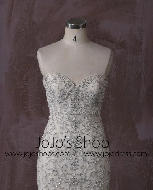 Strapless Mermaid Wedding Dress with Beaded Embroideries | QT815004