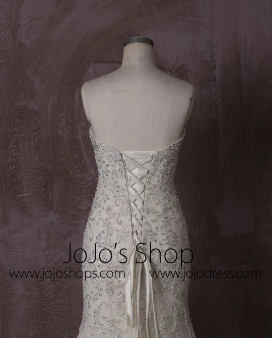 Strapless Mermaid Wedding Dress with Beaded Embroideries | QT815004
