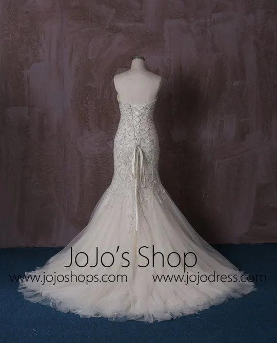 Strapless Mermaid Wedding Dress with Beaded Embroideries | QT815004