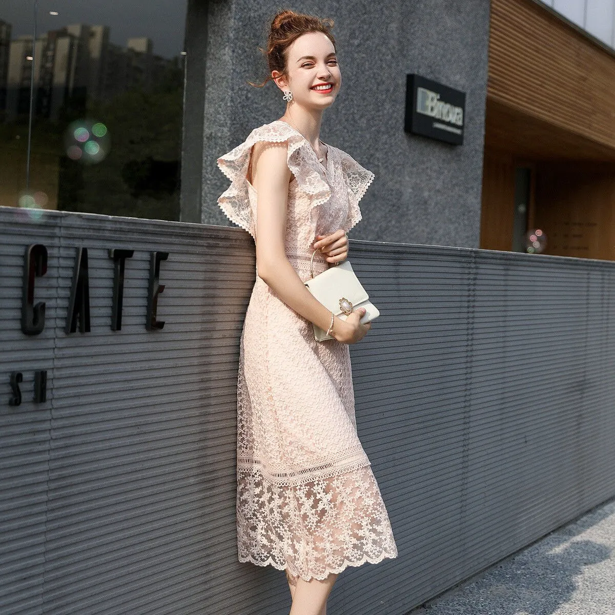 Summer Dress Office Lace Maxi Dress