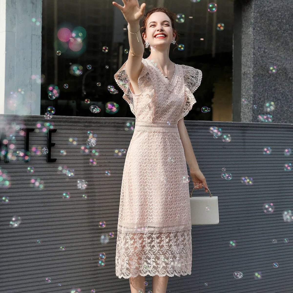 Summer Dress Office Lace Maxi Dress