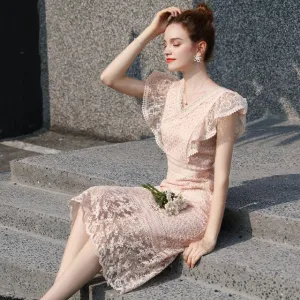 Summer Dress Office Lace Maxi Dress