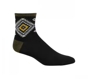 Sun   Stone Men's Half-Calf Diamond Pattern Ankle Socks