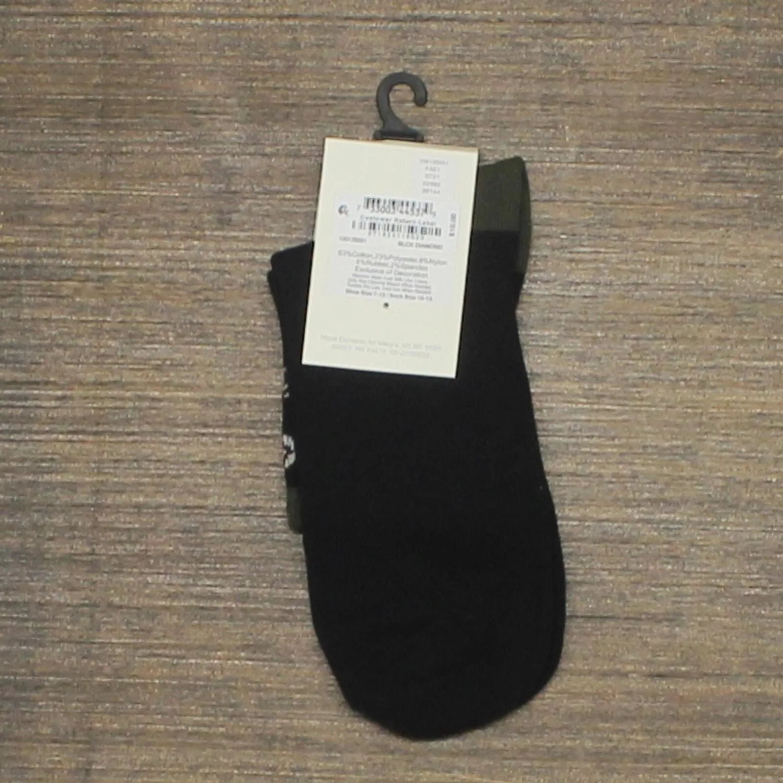 Sun   Stone Men's Half-Calf Diamond Pattern Ankle Socks