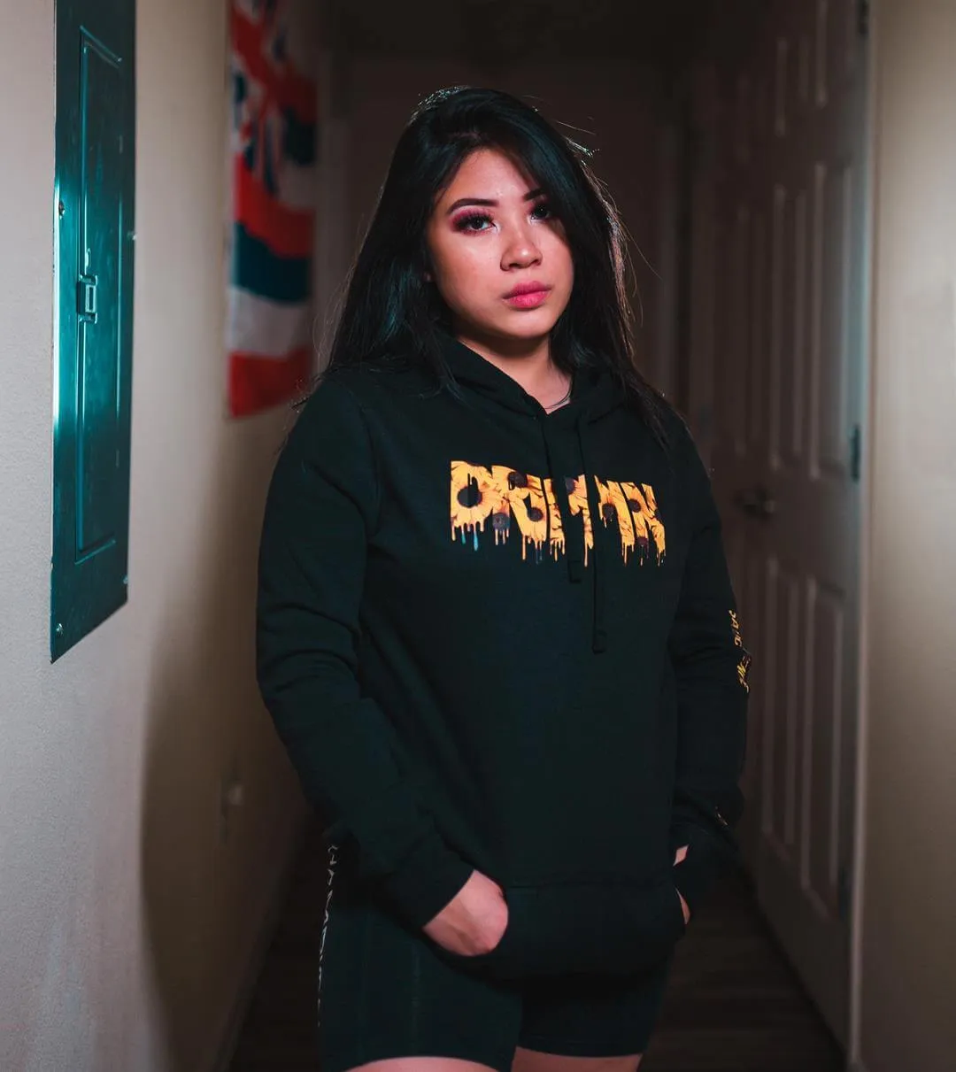 Sunflower Drippin (V3) | Black Hoodie