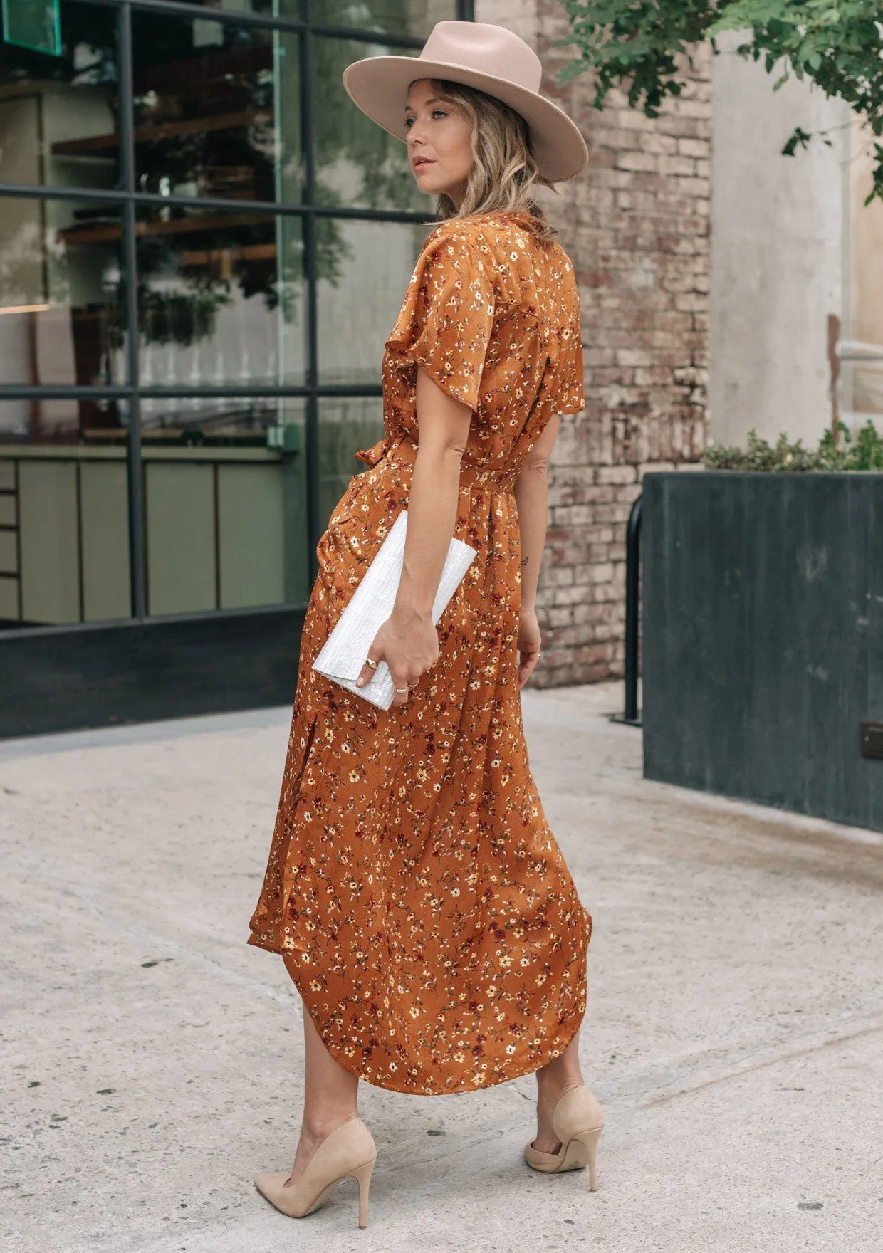 Sweet As Honey Floral Midi Dress