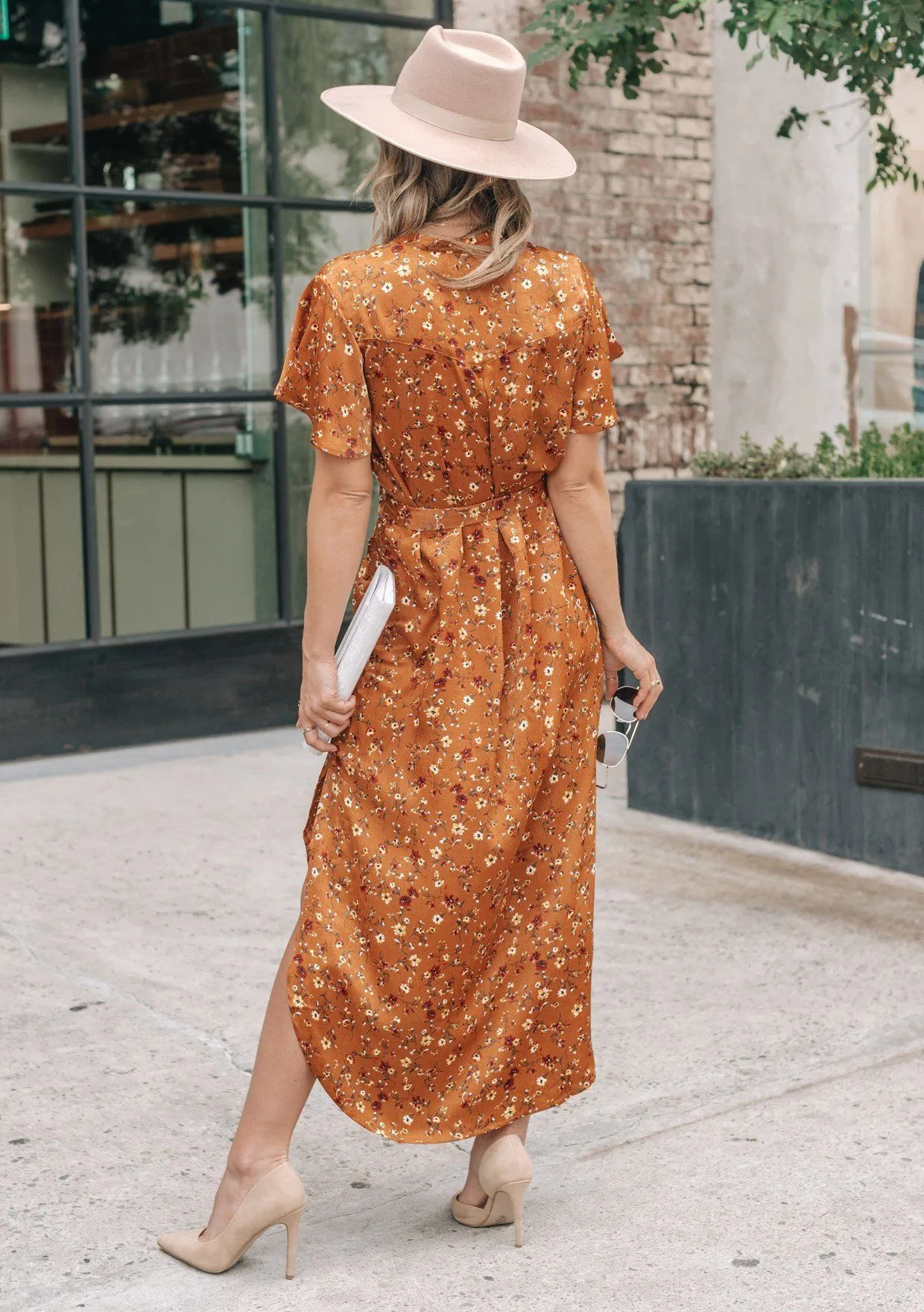 Sweet As Honey Floral Midi Dress