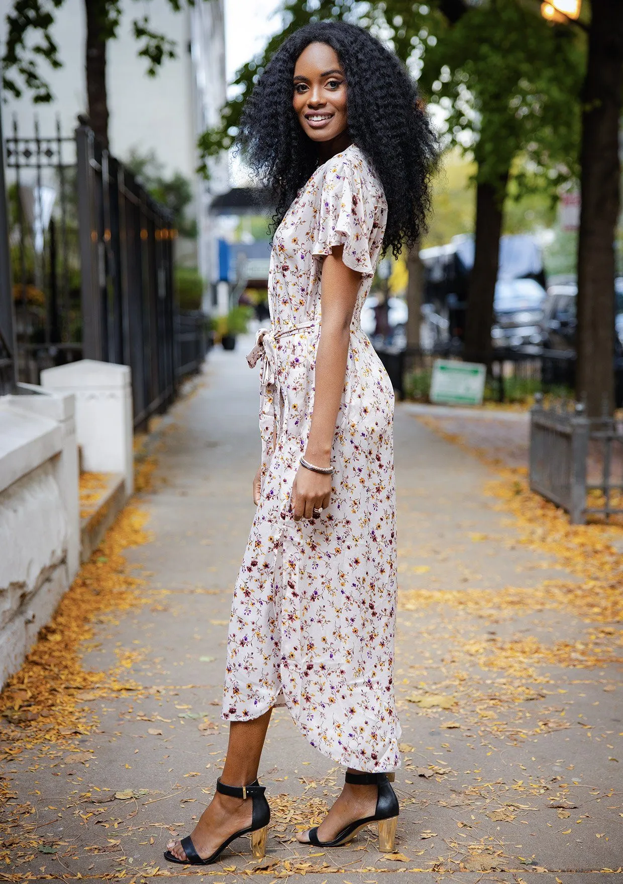 Sweet As Honey Floral Midi Dress