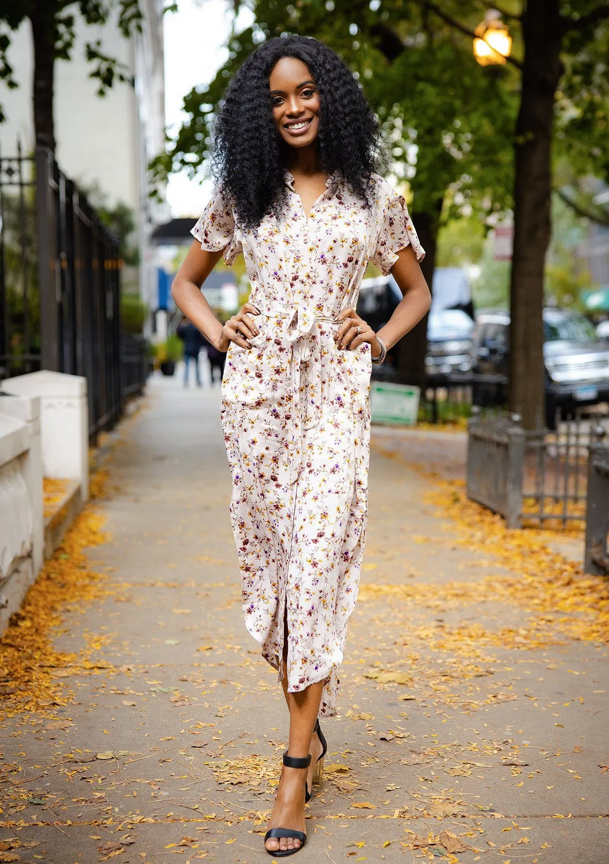 Sweet As Honey Floral Midi Dress