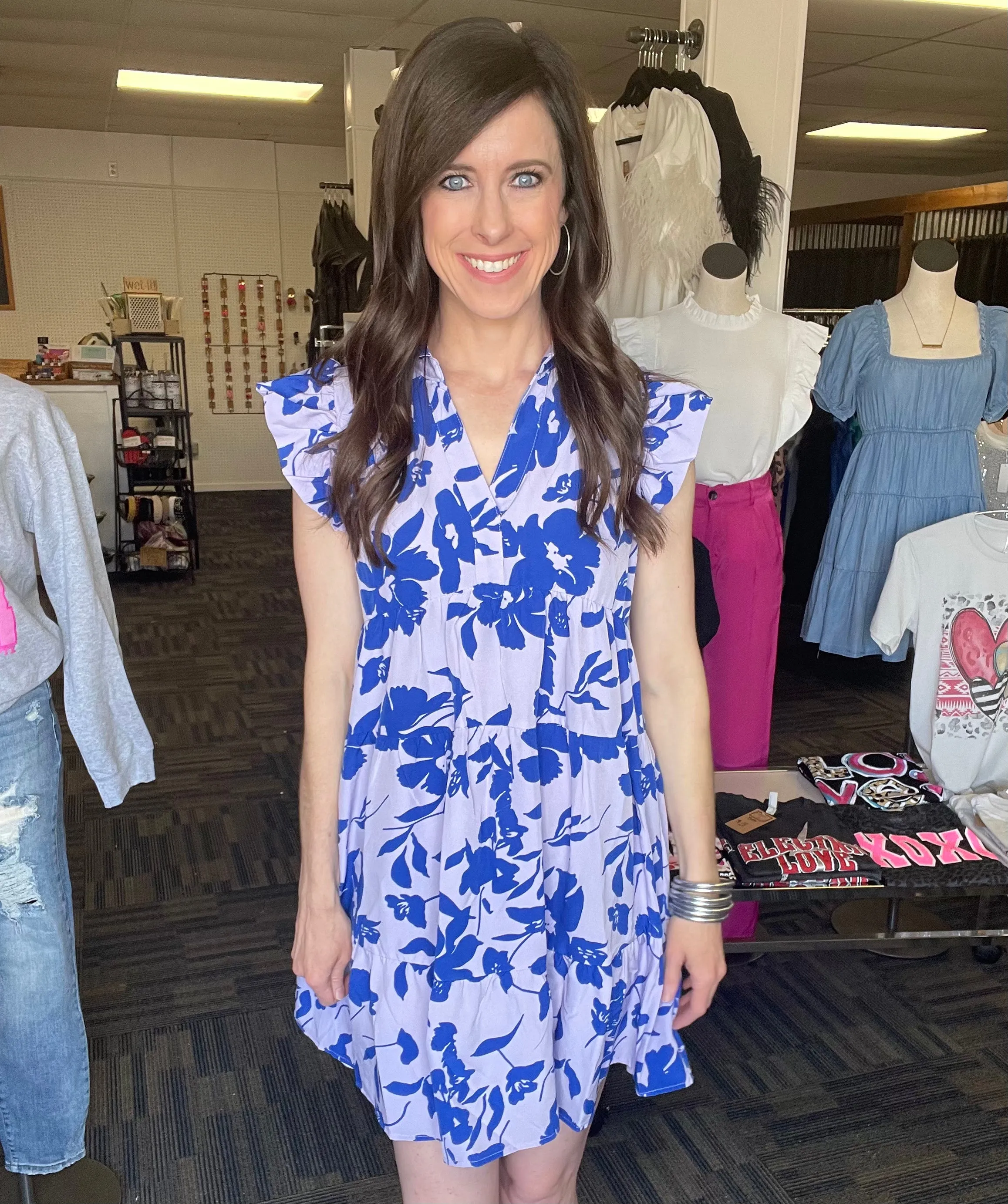 Sweet Talk Me Lavender Floral Dress