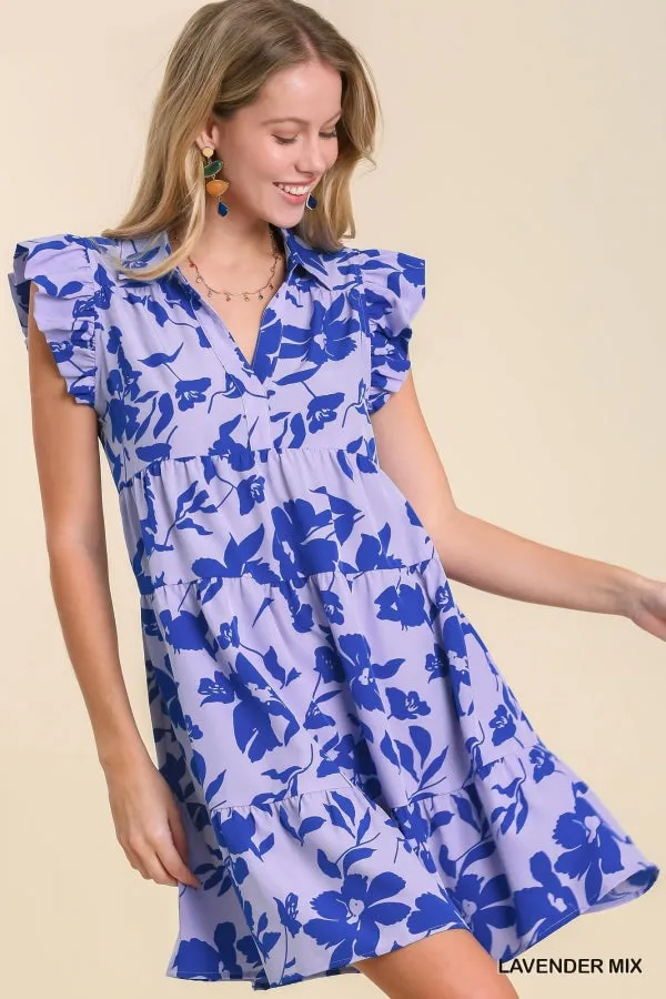 Sweet Talk Me Lavender Floral Dress