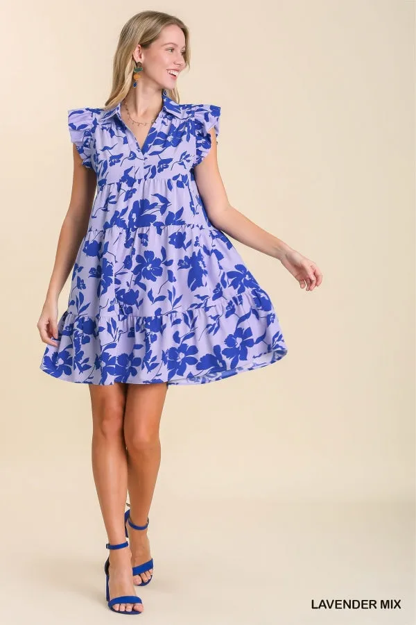 Sweet Talk Me Lavender Floral Dress