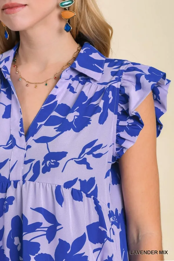 Sweet Talk Me Lavender Floral Dress
