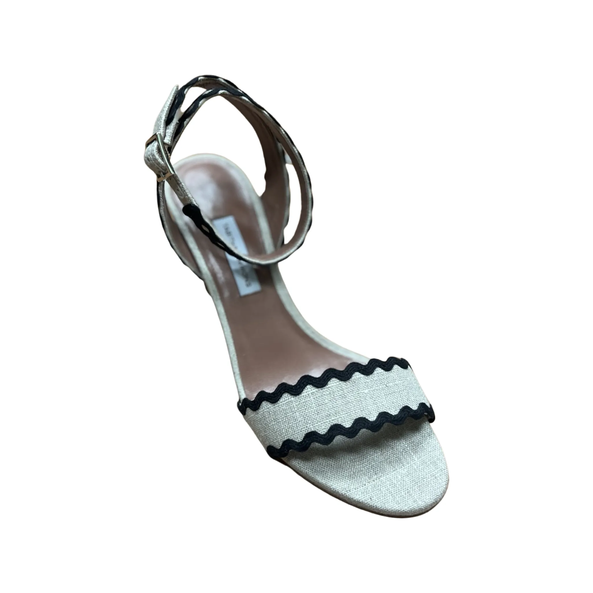 Tabitha Simmons Leticia Ricrac Natural Linen/Black